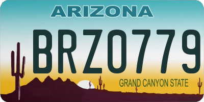AZ license plate BRZ0779