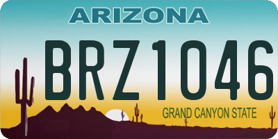 AZ license plate BRZ1046