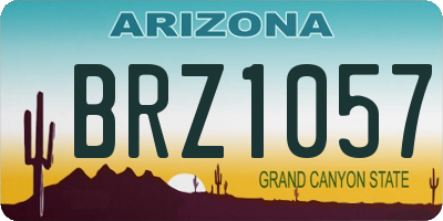 AZ license plate BRZ1057