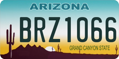 AZ license plate BRZ1066