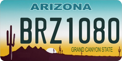 AZ license plate BRZ1080