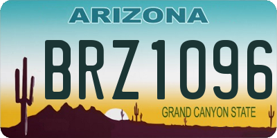 AZ license plate BRZ1096