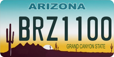 AZ license plate BRZ1100
