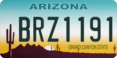 AZ license plate BRZ1191