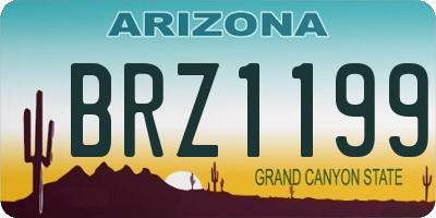 AZ license plate BRZ1199