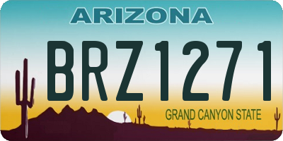 AZ license plate BRZ1271