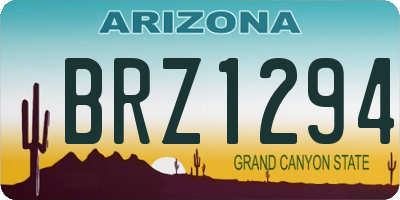 AZ license plate BRZ1294