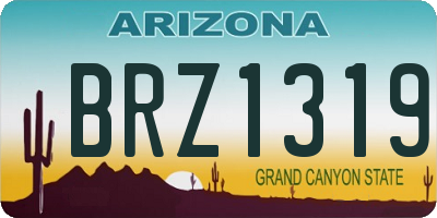 AZ license plate BRZ1319
