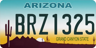 AZ license plate BRZ1325