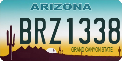 AZ license plate BRZ1338