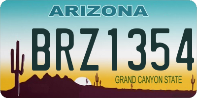 AZ license plate BRZ1354