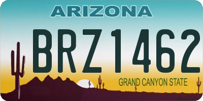 AZ license plate BRZ1462