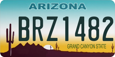 AZ license plate BRZ1482