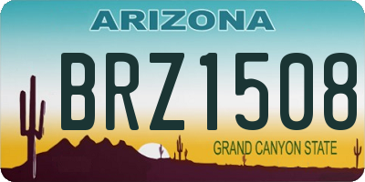 AZ license plate BRZ1508