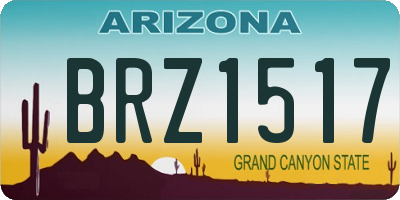 AZ license plate BRZ1517