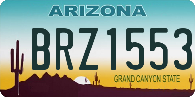 AZ license plate BRZ1553