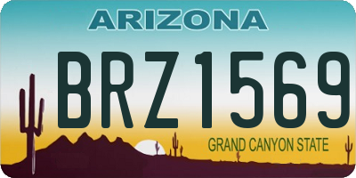 AZ license plate BRZ1569