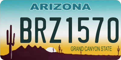 AZ license plate BRZ1570