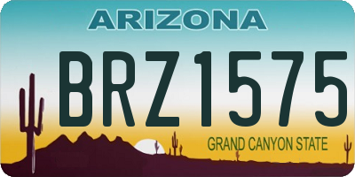 AZ license plate BRZ1575