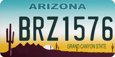 AZ license plate BRZ1576