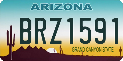 AZ license plate BRZ1591