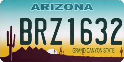 AZ license plate BRZ1632