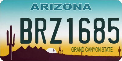 AZ license plate BRZ1685