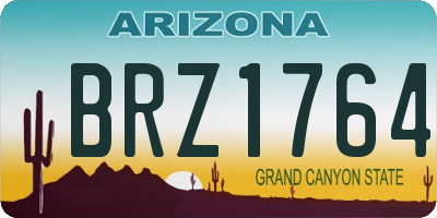 AZ license plate BRZ1764