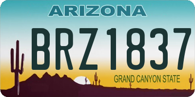 AZ license plate BRZ1837