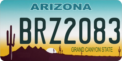 AZ license plate BRZ2083