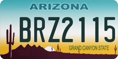 AZ license plate BRZ2115