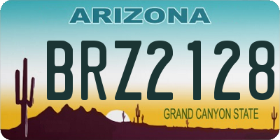 AZ license plate BRZ2128