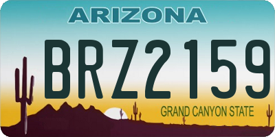 AZ license plate BRZ2159
