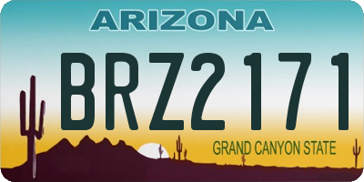 AZ license plate BRZ2171