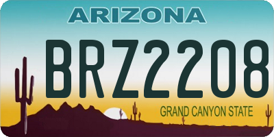 AZ license plate BRZ2208