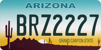 AZ license plate BRZ2227