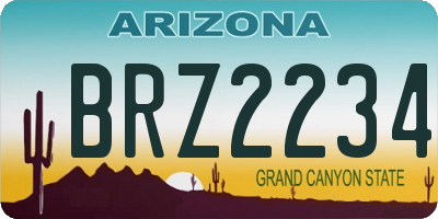AZ license plate BRZ2234