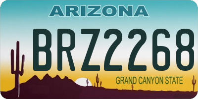 AZ license plate BRZ2268