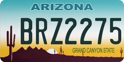 AZ license plate BRZ2275