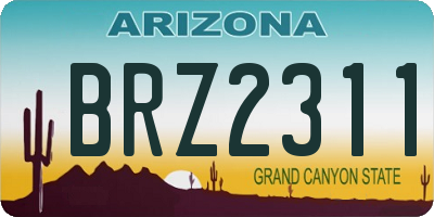 AZ license plate BRZ2311