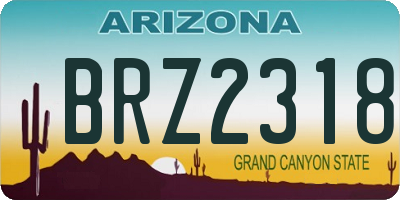 AZ license plate BRZ2318
