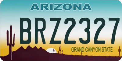 AZ license plate BRZ2327