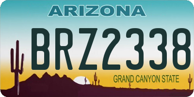 AZ license plate BRZ2338