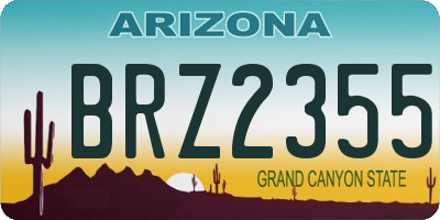 AZ license plate BRZ2355