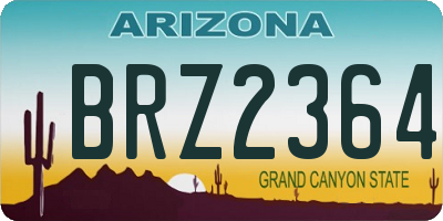 AZ license plate BRZ2364