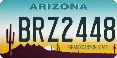 AZ license plate BRZ2448