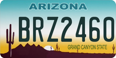 AZ license plate BRZ2460
