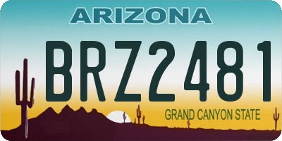 AZ license plate BRZ2481