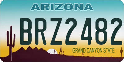 AZ license plate BRZ2482