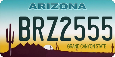 AZ license plate BRZ2555